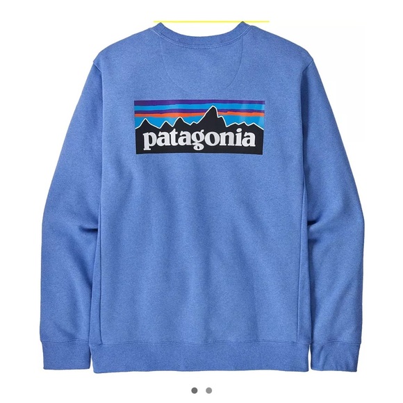 Patagonia Men's Large P-6 Logo Uprisal Crew Sweatshirt Blue NWT Cozy Soft - Picture 2 of 9